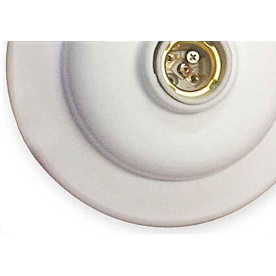 Plafonier Pvc Elite Redondo Lombada Branco Soquete Porcelana E27 242 Plafonier Pvc Elite Redondo Lombada Branco Soquete Porcelana E27 242