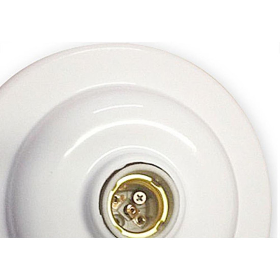 Plafonier Pvc Elite Redondo Lombada Branco Soquete Porcelana E27 242 Plafonier Pvc Elite Redondo Lombada Branco Soquete Porcelana E27 242