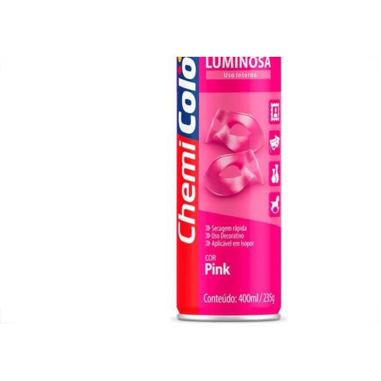 Tinta Spray Chemicolor Luminescente Rosa Pink 400Ml Tinta Spray Chemicolor Luminescente Rosa Pink 400Ml
