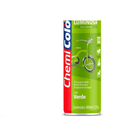 Tinta Spray Chemicolor Luminescente Verde 400Ml 