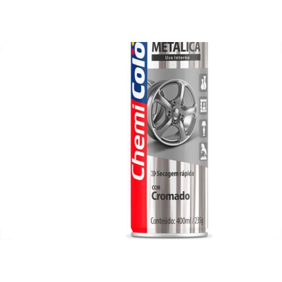 Tinta Spray Chemicolor Metalico Cromado 400Ml Tinta Spray Chemicolor Metalico Cromado 400Ml