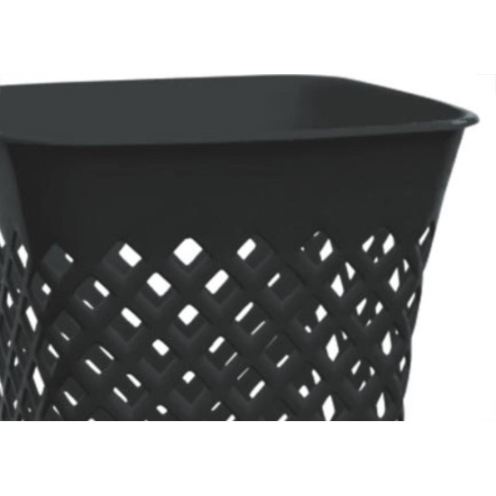 Cesto Papeleiro Plastico Shangri-La Quadrado Preto 24X24Cm Cesto Papeleiro Plastico Shangri-La Quadrado Preto 24X24Cm