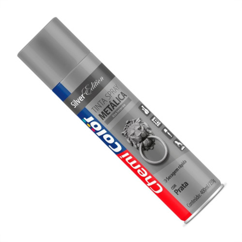 Tinta Spray Chemicolor Metalico Prata 400Ml Tinta Spray Chemicolor Metalico Prata 400Ml