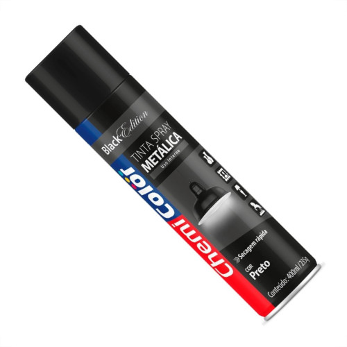 Tinta Spray Chemicolor Metalico Preto 400Ml Tinta Spray Chemicolor Metalico Preto 400Ml