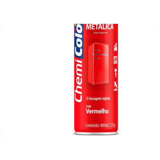 Tinta Spray Chemicolor Metalico Vermelho 400Ml Tinta Spray Chemicolor Metalico Vermelho 400Ml
