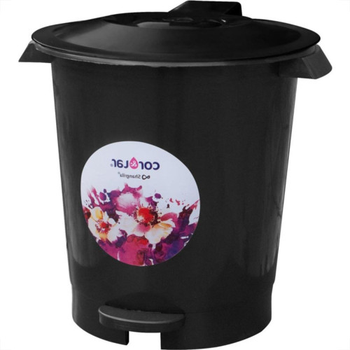 Lixeira Shangri-La Com Pedal 12L Redonda Preta Lixeira Shangri-La Com Pedal 12L Redonda Preta