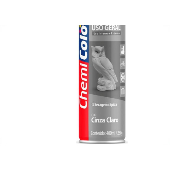 Tinta Spray Chemicolor Cinza Claro 400Ml 