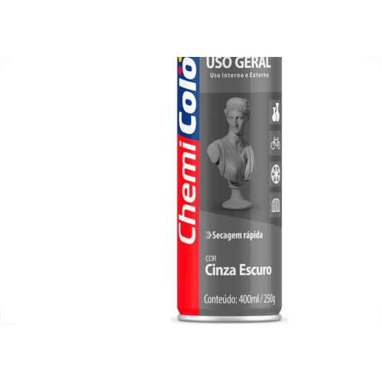 Tinta Spray Chemicolor Cinza Escuro 400Ml 