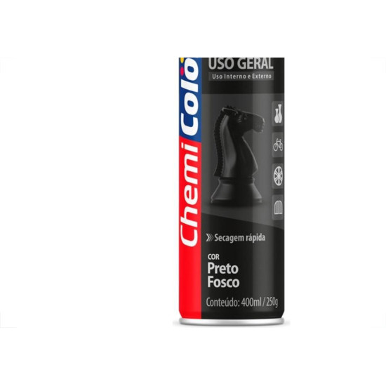 Tinta Spray Chemicolor Preto Fosco 400Ml Tinta Spray Chemicolor Preto Fosco 400Ml