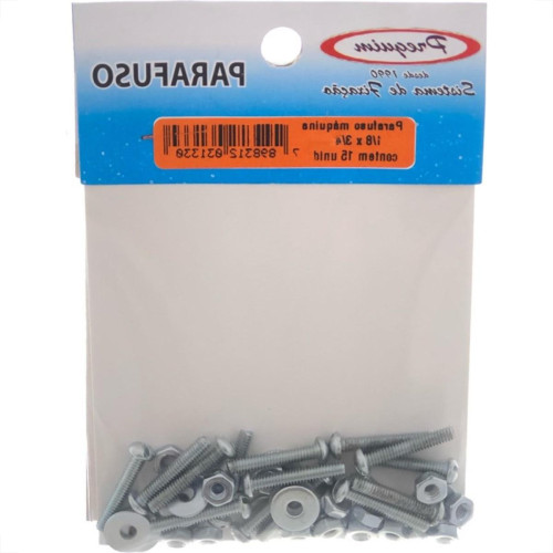 Cartela Parafuso Rosca Maquina Preguim Redonda 1/8 X 3/4+Porca+Arruela Com 15 Pecas 1330 Cartela Parafuso Rosca Maquina Preguim Redonda 1/8 X 3/4+Porca+Arruela Com 15 Pecas 1330