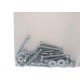 Cartela Parafuso Rosca Maquina Preguim   Redonda 1/8 X 1+Porca+Arruela Com 15 Pecas 1033