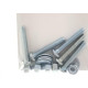 Cartela Parafuso Rosca Maquina Preguim   Redonda 1/4 X 11/2+Porca+Arruela Com 05 Pecas 1491