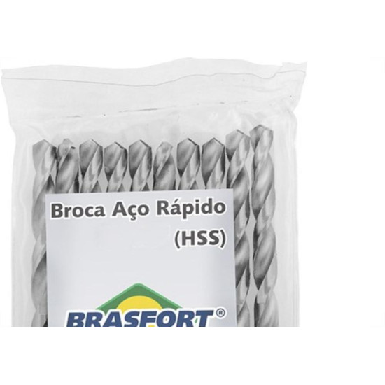 Broca Aco Rapido Brasfort 5,0Mm 7477 - Kit C/10 Broca Aco Rapido Brasfort 5,0Mm 7477 - Kit C/10