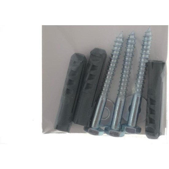 Cartela Parafuso Madeira Preguim Com Bucha 10Mm Sextavado Com 03 Pecas 0708 Cartela Parafuso Madeira Preguim Com Bucha 10Mm Sextavado Com 03 Pecas 0708