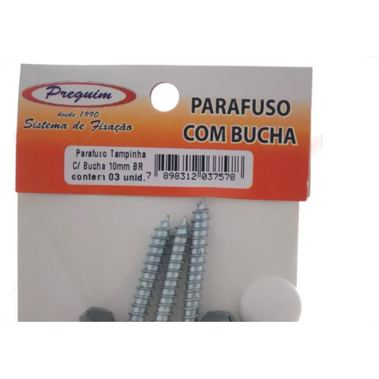 Cartela Parafuso Madeira Preguim Cabeca Tampinha Philips Com Bucha 10Mm Com 03 Pecas 7578 Cartela Parafuso Madeira Preguim Cabeca Tampinha Philips Com Bucha 10Mm Com 03 Pecas 7578