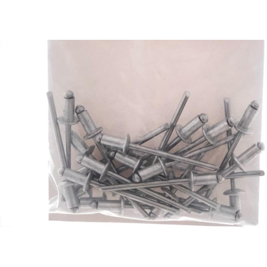 Cartela Rebite Preguim Aluminio Repuxo 408 Com 25 Pecas 2078
