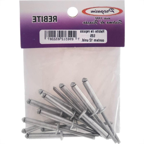 Cartela Rebite Preguim Aluminio Repuxo 525 Com 12 Pecas 2207 Cartela Rebite Preguim Aluminio Repuxo 525 Com 12 Pecas 2207