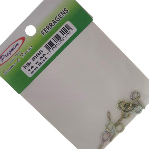 Cartela Pitao Bicromatizado Preguim 14X30 Com 08 Pecas 1590 Cartela Pitao Bicromatizado Preguim 14X30 Com 08 Pecas 1590