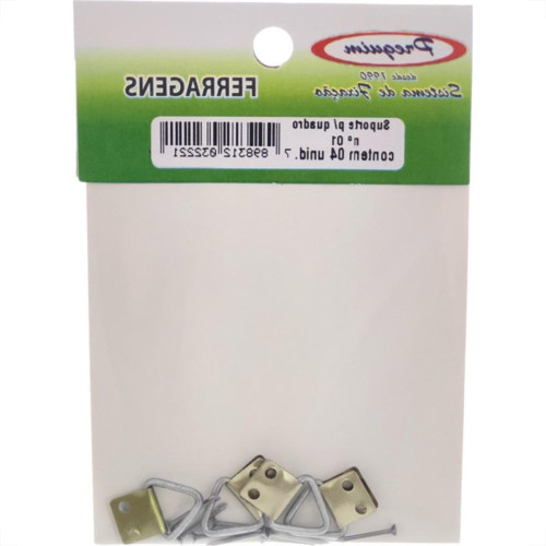 Cartela Suporte Quadro/Espelho Triangular 01 Preguim Com 04 Pecas 2221 Cartela Suporte Quadro/Espelho Triangular 01 Preguim Com 04 Pecas 2221
