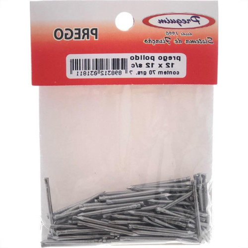 Cartela Prego Preguim Sem Cabeca 12X12 (1,80X28mm) (1,80X28mm) Com 70 Gramas 1811