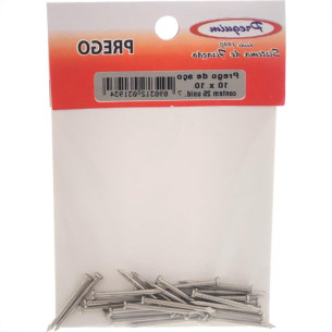 Cartela Prego Aco Preguim Com Cabeca 10X10 (1,50X23mm) (1,50X23mm) Com 25 Pecas 1934