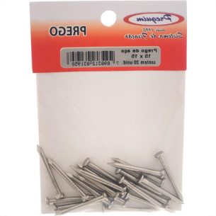 Cartela Prego Aco Preguim Com Cabeca 15X15 (2,40X34mm) (2,40X34mm) Com 20 Pecas 1958