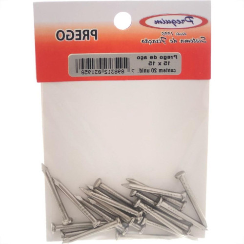 Cartela Prego Aco Preguim Com Cabeca 15X15 (2,40X34mm) (2,40X34mm) Com 20 Pecas 1958