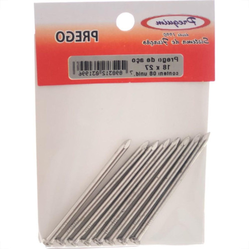 Cartela Prego Aco Preguim Com Cabeca 18X27 (3,40X62mm) (3,40X62mm) Com 08 Pecas 1996