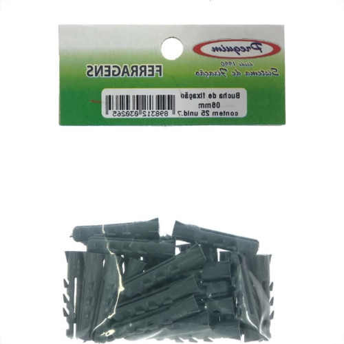 Cartela Bucha Fixacao Preguim 06 Com 25 Pecas 0265 Cartela Bucha Fixacao Preguim 06 Com 25 Pecas 0265