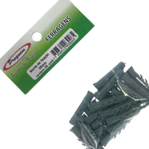 Cartela Bucha Fixacao Preguim 06 Com 25 Pecas 0265 Cartela Bucha Fixacao Preguim 06 Com 25 Pecas 0265