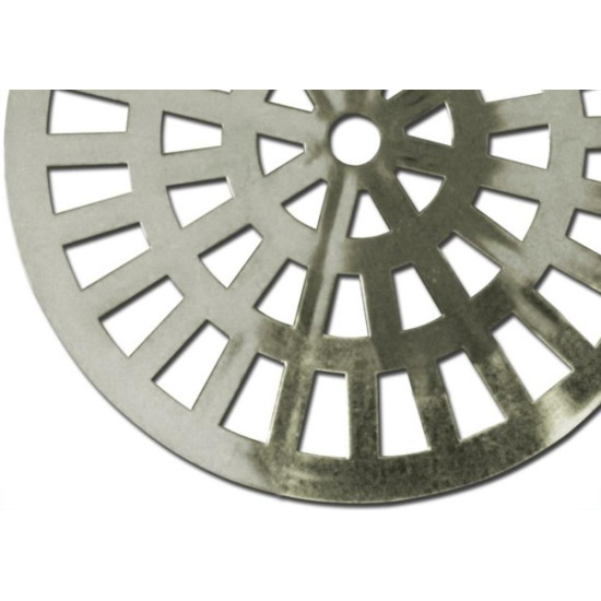 Grelha Plastica Grap Redonda Cromada 15X15 5501-Cr - Kit C/6 Grelha Plastica Grap Redonda Cromada 15X15 5501-Cr - Kit C/6