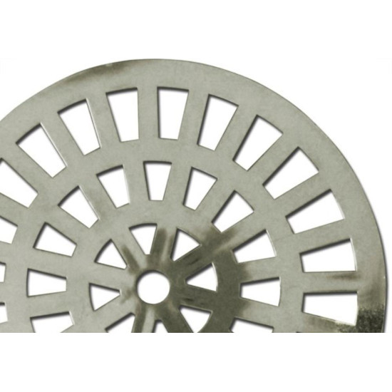 Grelha Plastica Grap Redonda Cromada 15X15 5501-Cr - Kit C/6 Grelha Plastica Grap Redonda Cromada 15X15 5501-Cr - Kit C/6