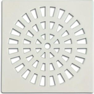 Grelha Plastica Grap Quadrada Branca 15X15 5502 - Kit C/6 
