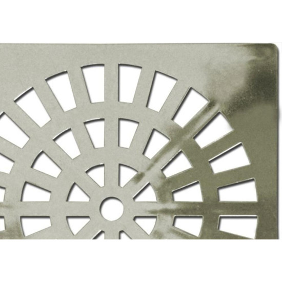 Grelha Plastica Grap Quadrada Cromada 15X15 5503-Cr - Kit C/6 Grelha Plastica Grap Quadrada Cromada 15X15 5503-Cr - Kit C/6