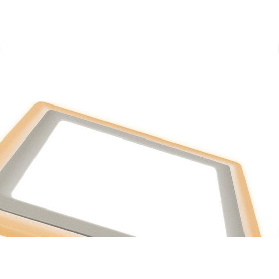 Luminaria Led Plafon Taschibra Dual Color Embutir Quadrada 18/6W 24Cm 