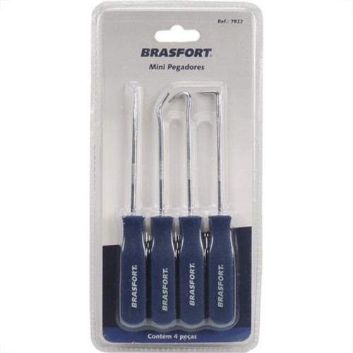 Pegador Mini Brasfort Kit Com 4 Pecas 7922 Pegador Mini Brasfort Kit Com 4 Pecas 7922