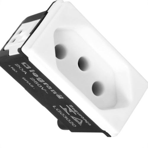 Kit C/4 - Modulo Pial Pop Branco 1 Tomada 20A Lg03020