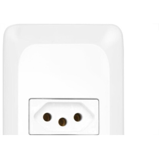 Kit C/2 - Conjunto Pial Pop 4X2 Branco Com Placa (1Tomada...