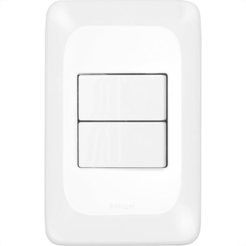 Kit C/5 - Conjunto Pial Pop 4X2 Branco Com Placa (1Simple...