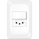 Kit C/5 - Conjunto Pial Pop 4X2 Branco Com Placa (1Simple... Kit C/5 - Conjunto Pial Pop 4X2 Branco Com Placa (1Simple...