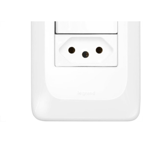 Kit C/5 - Conjunto Pial Pop 4X2 Branco Com Placa (1Simple... Kit C/5 - Conjunto Pial Pop 4X2 Branco Com Placa (1Simple...