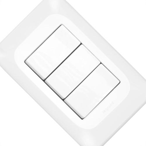 Conjunto Pial Pop 4X2 Branco Com Placa (3Simples) Lgx111