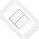 Kit C/2 - Conjunto Pial Pop 4X2 Branco Com Placa (2Parale...