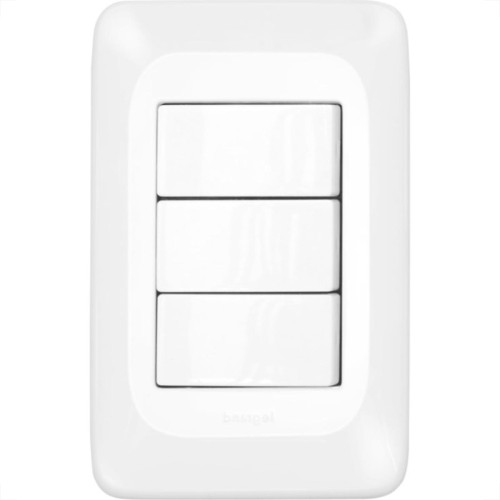 Kit C/5 - Conjunto Pial Pop 4X2 Branco Com Placa (3Parale... Kit C/5 - Conjunto Pial Pop 4X2 Branco Com Placa (3Parale...
