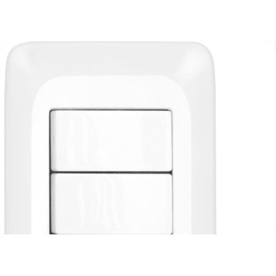 Kit C/5 - Conjunto Pial Pop 4X2 Branco Com Placa (3Parale... Kit C/5 - Conjunto Pial Pop 4X2 Branco Com Placa (3Parale...