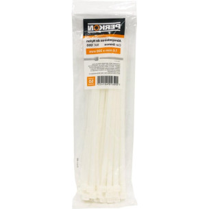 Abracadeira Nylon Perkon Branca 7,6X300 50 Pecas 1265