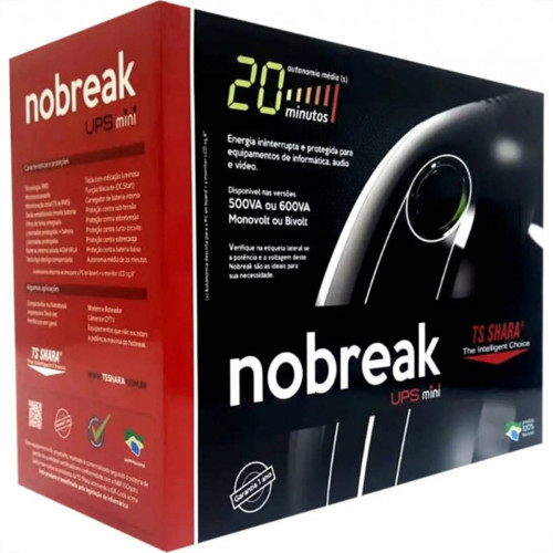 No Break Ts Shara 600 Mini Bivolt Com 1 Bateria Selada 4003