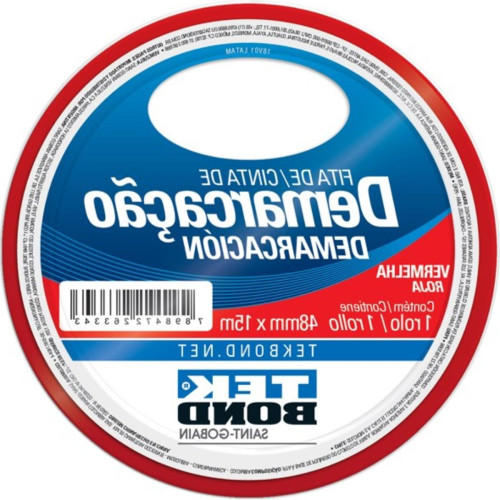 Fita Demarcacao Solo Tekbond 48X15M Vermelha 