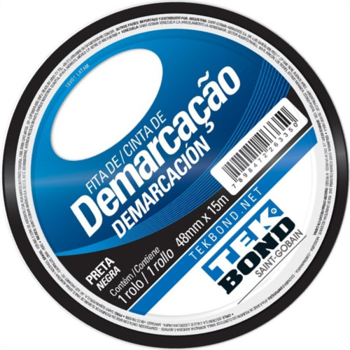 Fita Demarcacao Solo Tekbond 48X15M Preta Fita Demarcacao Solo Tekbond 48X15M Preta