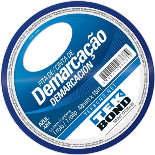 Fita Demarcacao Solo Tekbond 48X15M Azul Fita Demarcacao Solo Tekbond 48X15M Azul